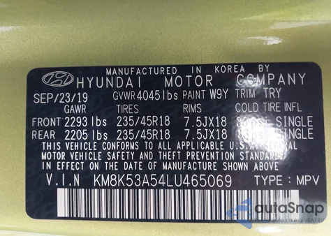2020 Hyundai Kona Ultimate из США, поврежденный, VIN KM8K53A54LU465069